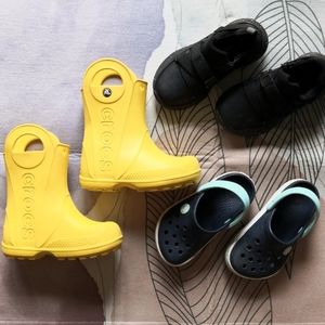 Crocs kids rain boots and sandals